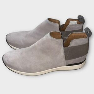 Vionic Cece Light Gray Suede Slip On Ankle Boots Comfort Shoe Women's 9.5